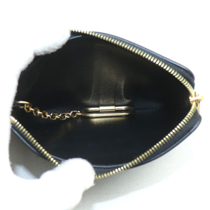 CELINE セリーヌ トリオンフ レザー コインケース ブラック 10C663DR8.38NO レディース【中古】