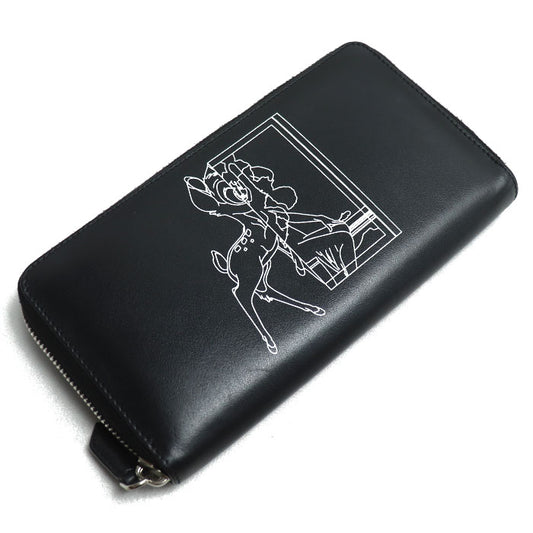 GIVENCHY ジバンシィ ラウンドジップウォレット バンビ 長財布 ラウンドファスナー ブラック BC06340493 レディース【中古】