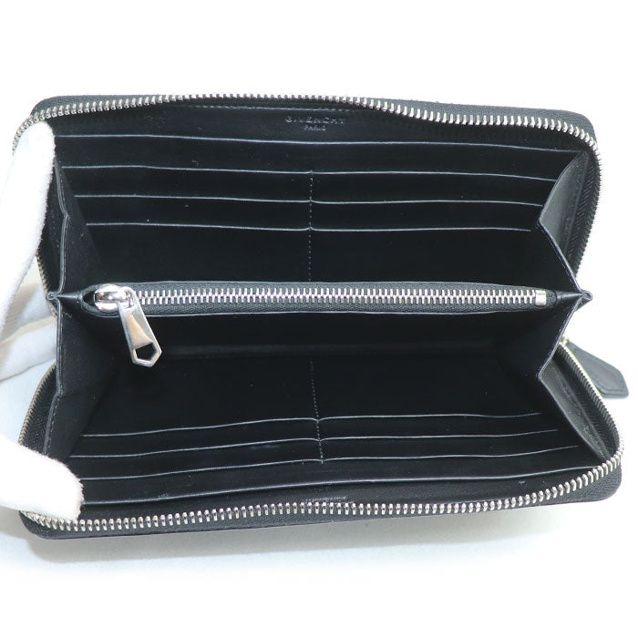 GIVENCHY ジバンシィ ラウンドジップウォレット バンビ 長財布 ラウンドファスナー ブラック BC06340493 レディース【中古】