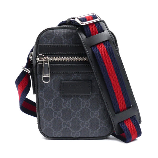 GUCCI グッチ GGスプリーム メッセンジャー ショルダーバッグ ブラック 682357 K5RLN メンズ【中古】【美品】