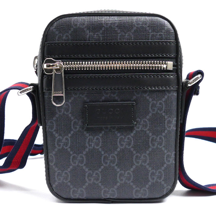 GUCCI グッチ GGスプリーム メッセンジャー ショルダーバッグ ブラック 682357 K5RLN メンズ【中古】【美品】