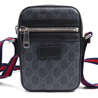 GUCCI グッチ GGスプリーム メッセンジャー ショルダーバッグ ブラック 682357 K5RLN メンズ【中古】【美品】