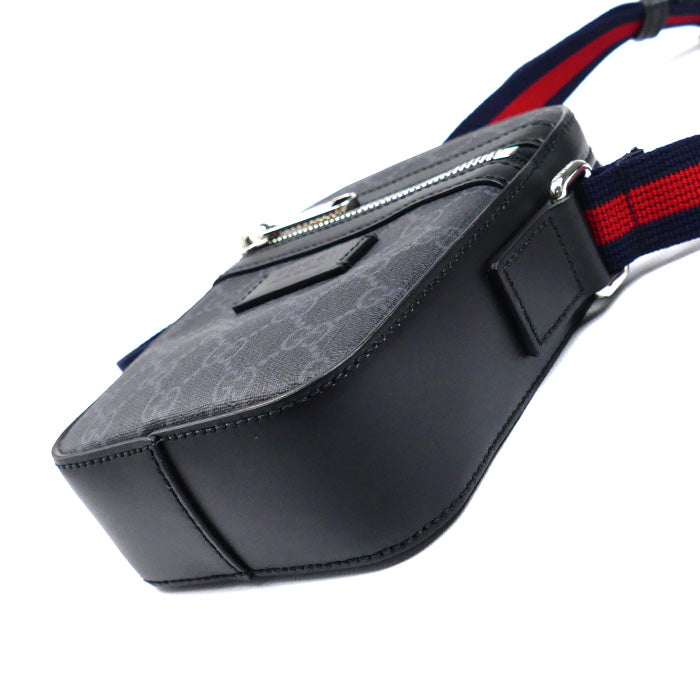 GUCCI グッチ GGスプリーム メッセンジャー ショルダーバッグ ブラック 682357 K5RLN メンズ【中古】【美品】