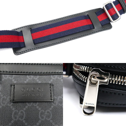 GUCCI グッチ GGスプリーム メッセンジャー ショルダーバッグ ブラック 682357 K5RLN メンズ【中古】【美品】