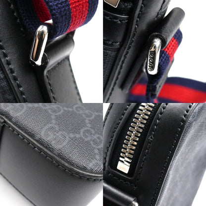 GUCCI グッチ GGスプリーム メッセンジャー ショルダーバッグ ブラック 682357 K5RLN メンズ【中古】【美品】