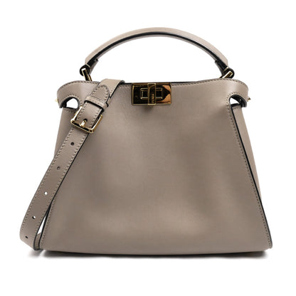 FENDI フェンディ ピーカブーエッセンシャリー 2Wayショルダーバッグ グレージュ 8BN302 SMQ F11CA レディース【中古】【美品】