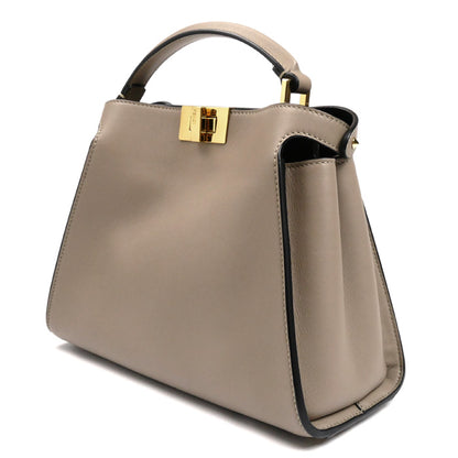 FENDI フェンディ ピーカブーエッセンシャリー 2Wayショルダーバッグ グレージュ 8BN302 SMQ F11CA レディース【中古】【美品】