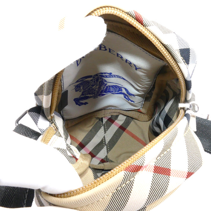 BURBERRY バーバリー チェック フォンバッグ ショルダーバッグ ベージュ 80976371 ユニセックス【中古】【美品】