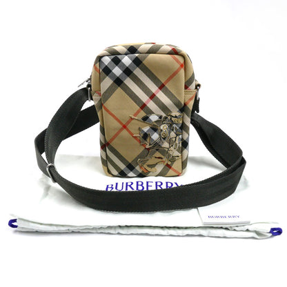 BURBERRY バーバリー チェック フォンバッグ ショルダーバッグ ベージュ 80976371 ユニセックス【中古】【美品】