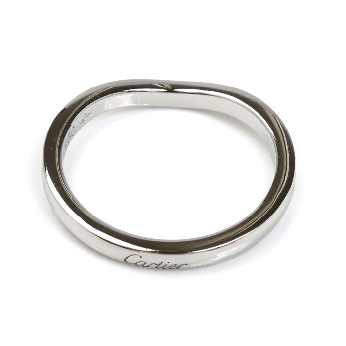 CARTIER カルティエ Pt950プラチナ バレリーナ カーブ ハーフエタニティ ダイヤ リング・指輪 B4093049 9号 49 3.0g レディース【中古】【美品】