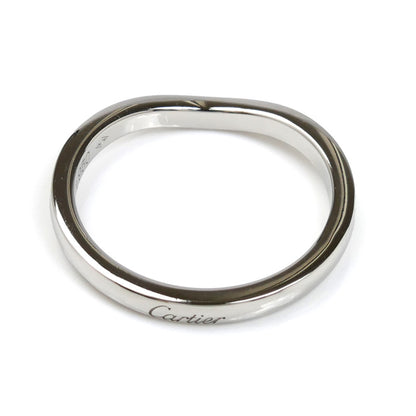 CARTIER カルティエ Pt950プラチナ バレリーナ カーブ ハーフエタニティ ダイヤ リング・指輪 B4093049 9号 49 3.0g レディース【中古】【美品】