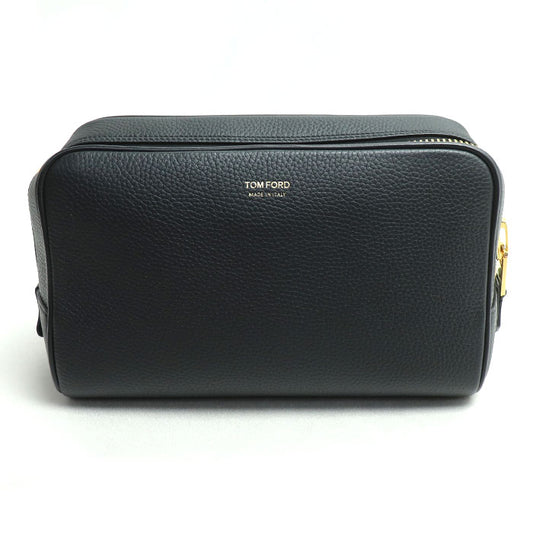 TOM FORD トムフォード シングルジップ ドップキット セカンドバッグ ブラック メンズ【中古】【美品】