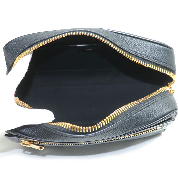 TOM FORD トムフォード シングルジップ ドップキット セカンドバッグ ブラック メンズ【中古】【美品】
