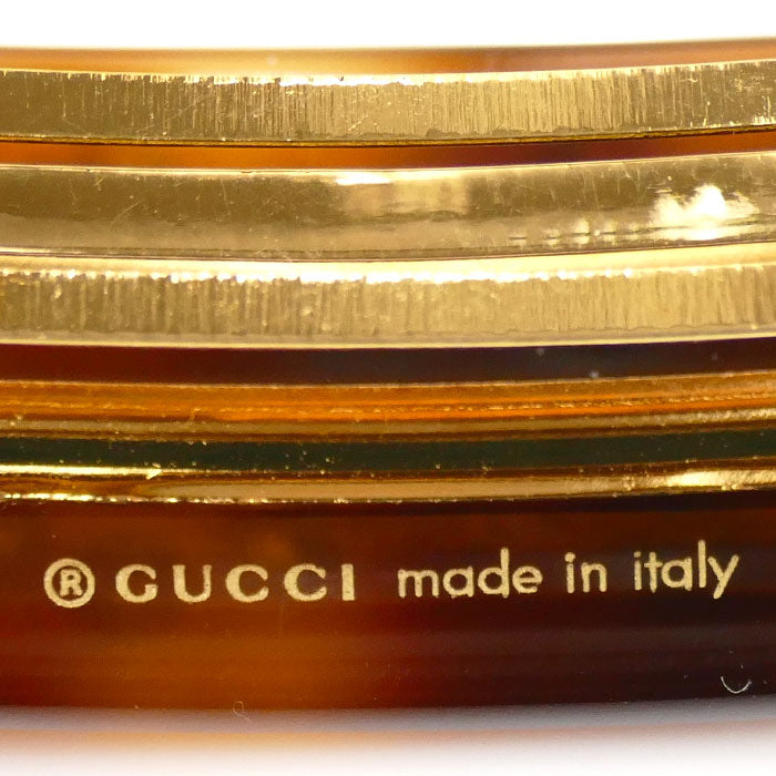 GUCCI グッチ プラスチック ラインストーン ロゴ バレッタ ‎513120 I4771 8518 レディース【中古】【美品】