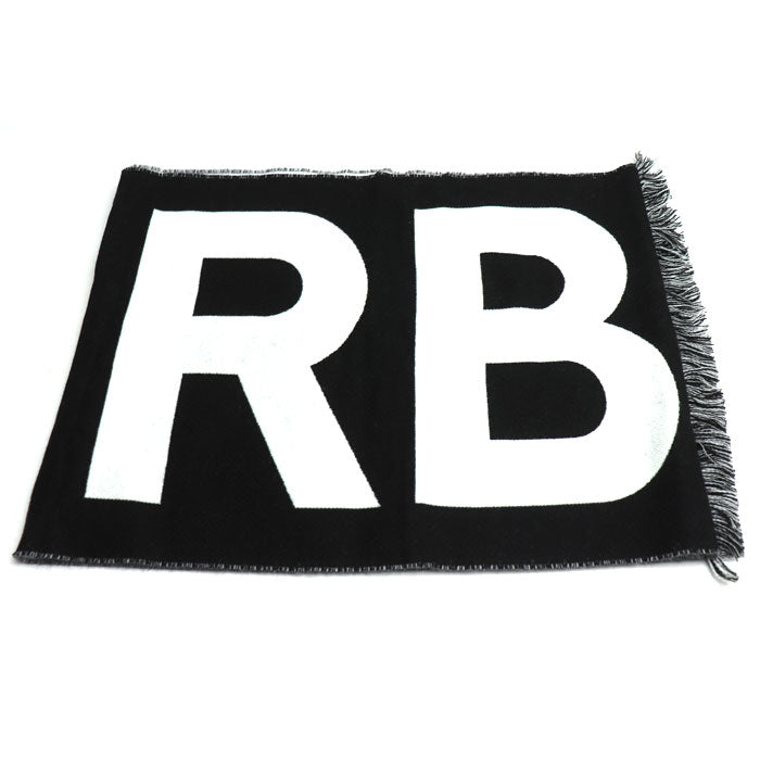 BURBERRY バーバリー ロゴ マフラー ブラック ホワイト 80542141