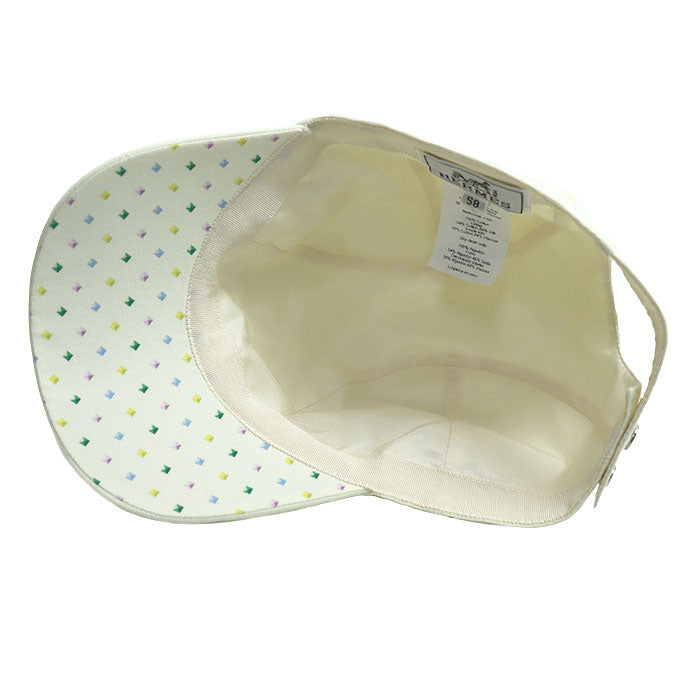 HERMES エルメス デイヴィス ドット メドール キャップ キャスケット エクリュ H251057N 91 58 レディース【中古】【美品】