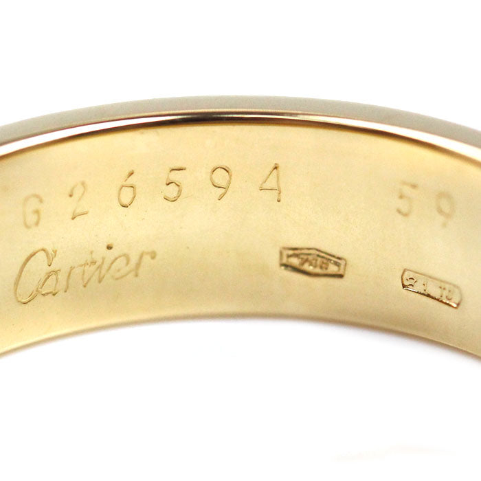 CARTIER カルティエ K18YG イエローゴールド ラブ リング・指輪 18.5号 59 8.9g ユニセックス【中古】