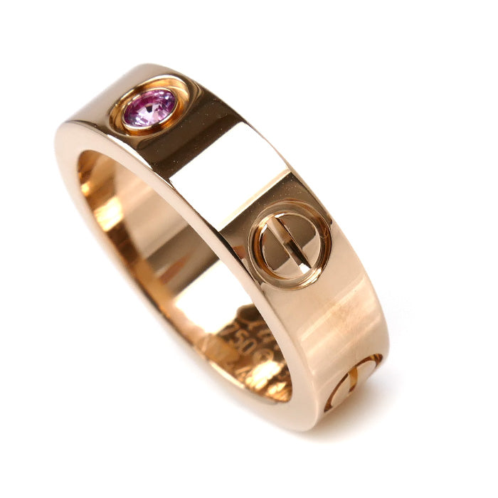 CARTIER カルティエ K18PG ピンクゴールド ラブ 1P ピンクサファイア リング・指輪 B4064453 13号 53 9.4g レディース【中古】【美品】