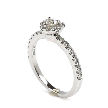 Ponte Vecchio ポンテヴェキオ Pt950プラチナ ハッピーハート e08hh リング・指輪 GL1311E001WDM5 ダイヤモンド0.138ct/0.20ct 5号 3.2g レディース【中古】【美品】