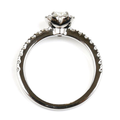 Ponte Vecchio ポンテヴェキオ Pt950プラチナ ハッピーハート e08hh リング・指輪 GL1311E001WDM5 ダイヤモンド0.138ct/0.20ct 5号 3.2g レディース【中古】【美品】