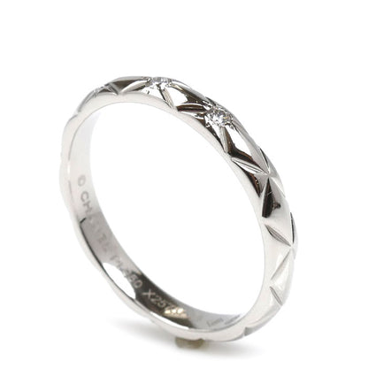 CHANEL シャネル Pt950プラチナ マトラッセ 3P ダイヤ リング・指輪 J2821 9号 49 2.9g レディース【中古】【美品】