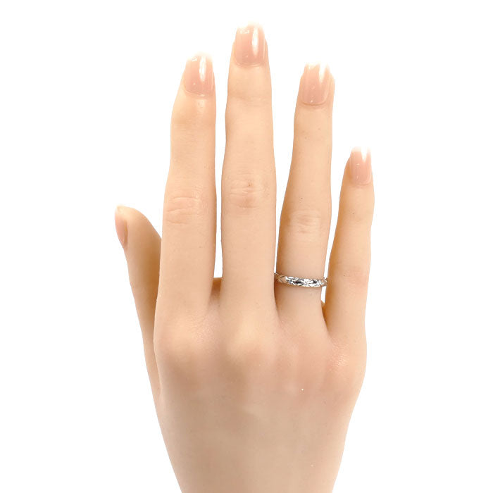 CHANEL シャネル Pt950プラチナ マトラッセ 3P ダイヤ リング・指輪 J2821 9号 49 2.9g レディース【中古】【美品】