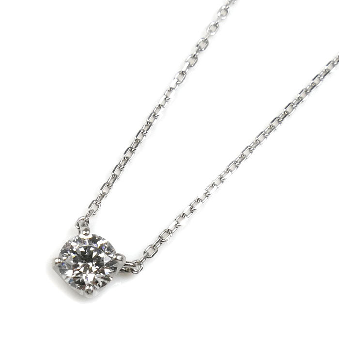 Vendome Aoyama ヴァンドーム青山 Pt950/Pt850 キャトル ネックレス APVN161343DI ダイヤモンド0.273ct 2.0g ～43cm フリーチェーン 一粒ダイヤ レディース【中古】