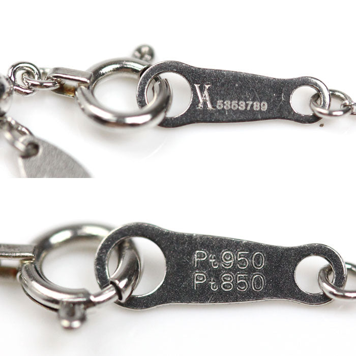 Vendome Aoyama ヴァンドーム青山 Pt950/Pt850 キャトル ネックレス APVN161343DI ダイヤモンド0.273ct 2.0g ～43cm フリーチェーン 一粒ダイヤ レディース【中古】