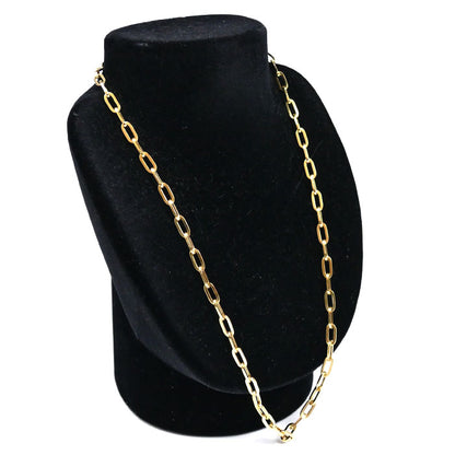 K18YG イエローゴールド ネックレス 小豆 16.0g 55cm ユニセックス【中古】