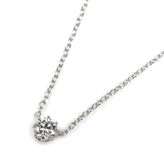 AHKAH アーカー K18WG ホワイトゴールド ソルティアラウンド ネックレス ダイヤモンド0.15ct 1.5g 40cm レディース【中古】【美品】