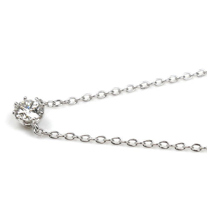 AHKAH アーカー K18WG ホワイトゴールド ソルティアラウンド ネックレス ダイヤモンド0.15ct 1.5g 40cm レディース【中古】【美品】