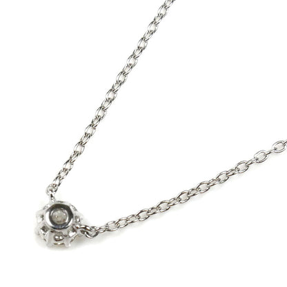 AHKAH アーカー K18WG ホワイトゴールド ソルティアラウンド ネックレス ダイヤモンド0.15ct 1.5g 40cm レディース【中古】【美品】