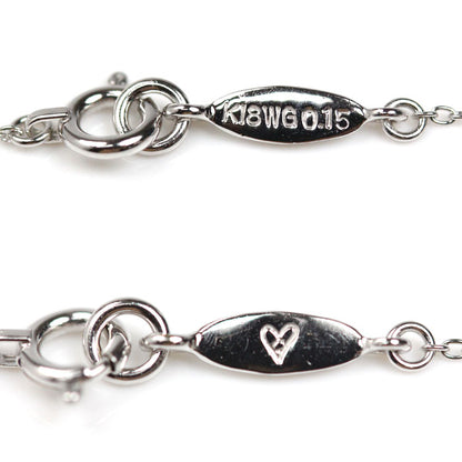AHKAH アーカー K18WG ホワイトゴールド ソルティアラウンド ネックレス ダイヤモンド0.15ct 1.5g 40cm レディース【中古】【美品】