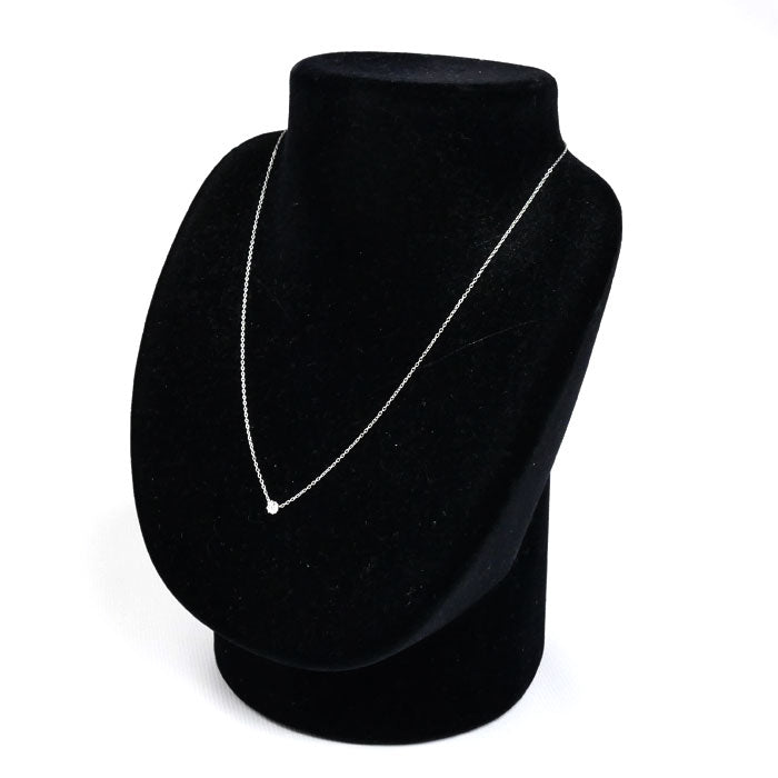 AHKAH アーカー K18WG ホワイトゴールド ソルティアラウンド ネックレス ダイヤモンド0.15ct 1.5g 40cm レディース【中古】【美品】
