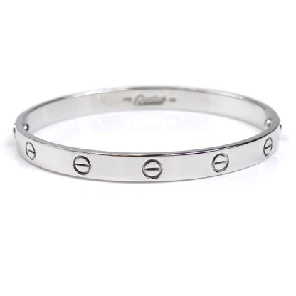 CARTIER カルティエ K18WG ホワイトゴールド ラブ ブレスレット 
18 34.7g 旧型 レディース【中古】【美品】