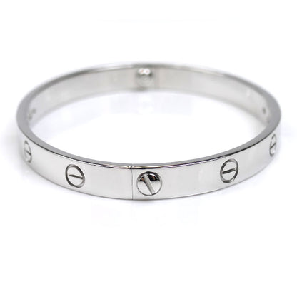 CARTIER カルティエ K18WG ホワイトゴールド ラブ ブレスレット 
18 34.7g 旧型 レディース【中古】【美品】