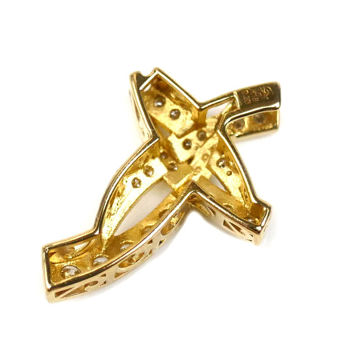 ゆきざき K18YG イエローゴールド ル・ペティットマン ペンダントトップ ダイヤモンド0.30ct 1.8g レディース【中古】【美品】