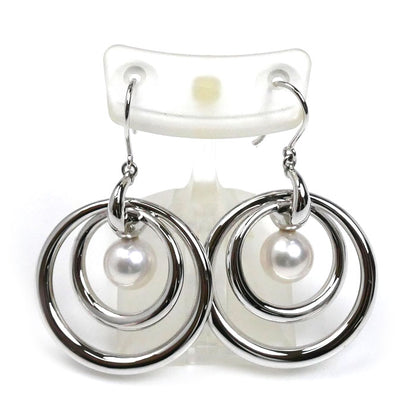 MIKIMOTO ミキモト K18WG/SV ピアス パール約7.0mm 11.6g レディース【中古】