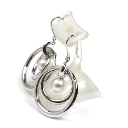 MIKIMOTO ミキモト K18WG/SV ピアス パール約7.0mm 11.6g レディース【中古】