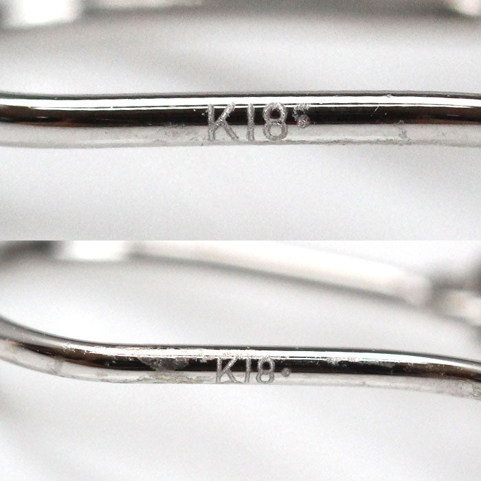 MIKIMOTO ミキモト K18WG/SV ピアス パール約7.0mm 11.6g レディース【中古】