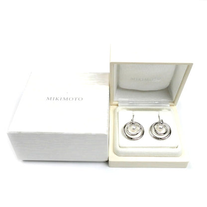 MIKIMOTO ミキモト K18WG/SV ピアス パール約7.0mm 11.6g レディース【中古】