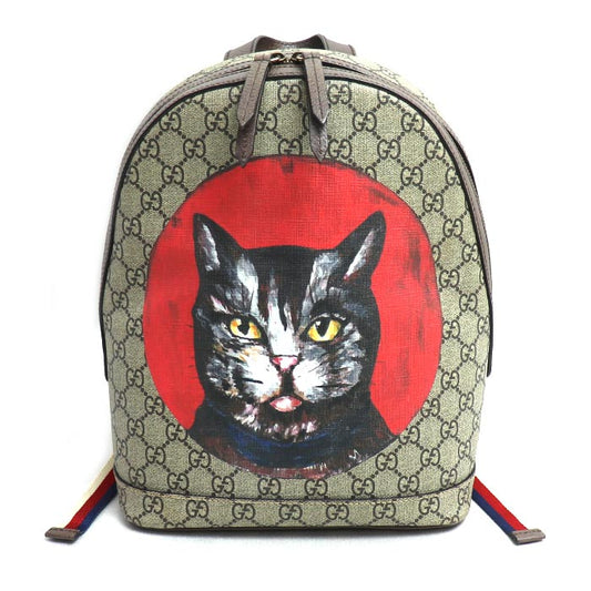GUCCI グッチ GGスプリーム バックパック ミスティックキャット リュック・デイパック ベージュ/エボニー/マルチ 495621 レディース【中古】【美品】