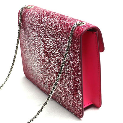 BVLGARI ブルガリ セルペンティ ガルーシャ チェーン ショルダーバッグ ピンク 288996 ミラー付き レディース【中古】【美品】