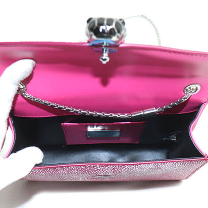 BVLGARI ブルガリ セルペンティ ガルーシャ チェーン ショルダーバッグ ピンク 288996 ミラー付き レディース【中古】【美品】