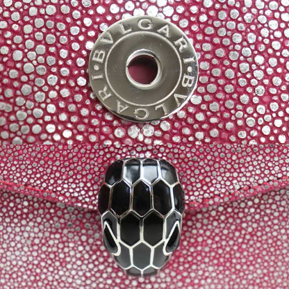 BVLGARI ブルガリ セルペンティ ガルーシャ チェーン ショルダーバッグ ピンク 288996 ミラー付き レディース【中古】【美品】