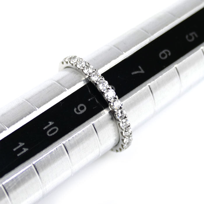 STAR JEWELRY スタージュエリー Pt950プラチナ ハーフエタニティ リング・指輪 ダイヤモンド0.30ct 8号 2.1g レディース【中古】【美品】