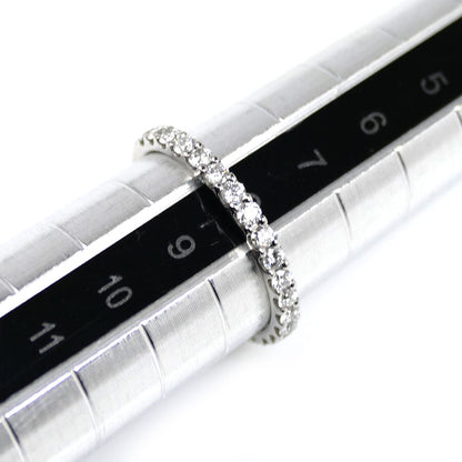 STAR JEWELRY スタージュエリー Pt950プラチナ ハーフエタニティ リング・指輪 ダイヤモンド0.30ct 8号 2.1g レディース【中古】【美品】