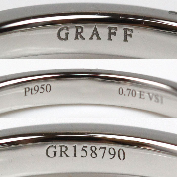 GRAFF グラフ Pt950プラチナ パラゴン ラウンド リング・指輪 ダイヤモンド0.70ct 9.5号 3.7g レディース【中古】【美品】