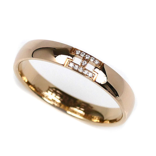 HERMES エルメス K18PG ピンクゴールド ヘラクレス ダイヤ リング・指輪 H119850B 17.5号 58 3.7g ユニセックス【中古】【美品】