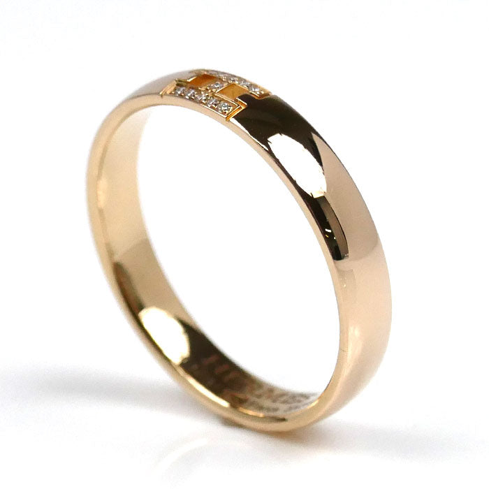 HERMES エルメス K18PG ピンクゴールド ヘラクレス ダイヤ リング・指輪 H119850B 17.5号 58 3.7g ユニセックス【中古】【美品】